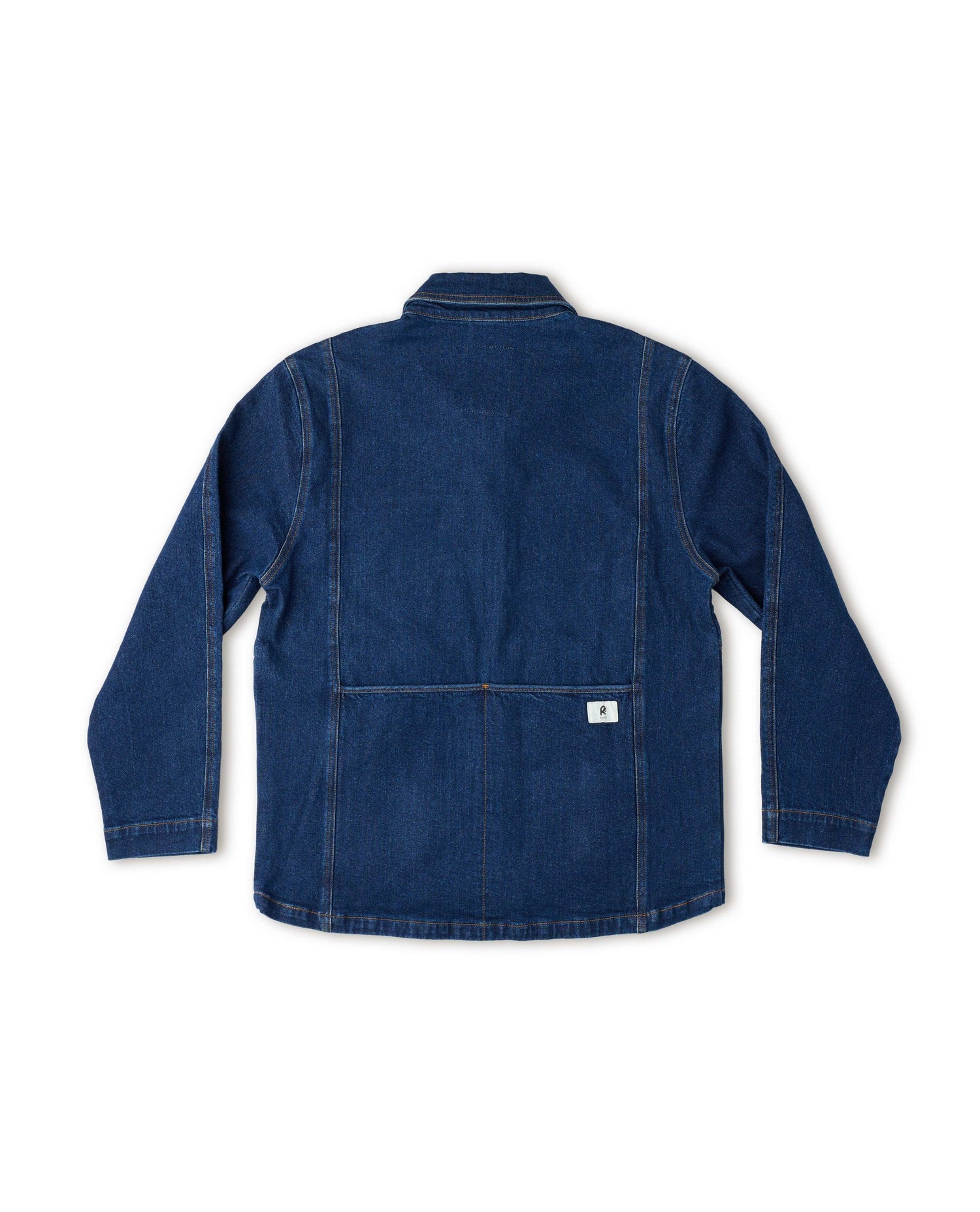 Denim utility jacket in studio