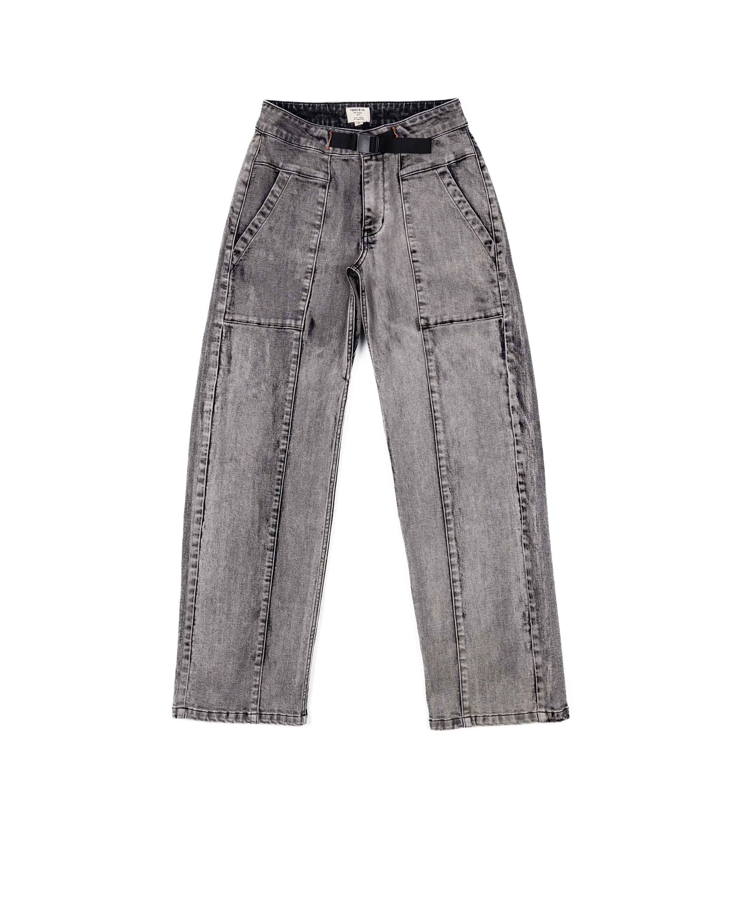 Gray jeans on a white background