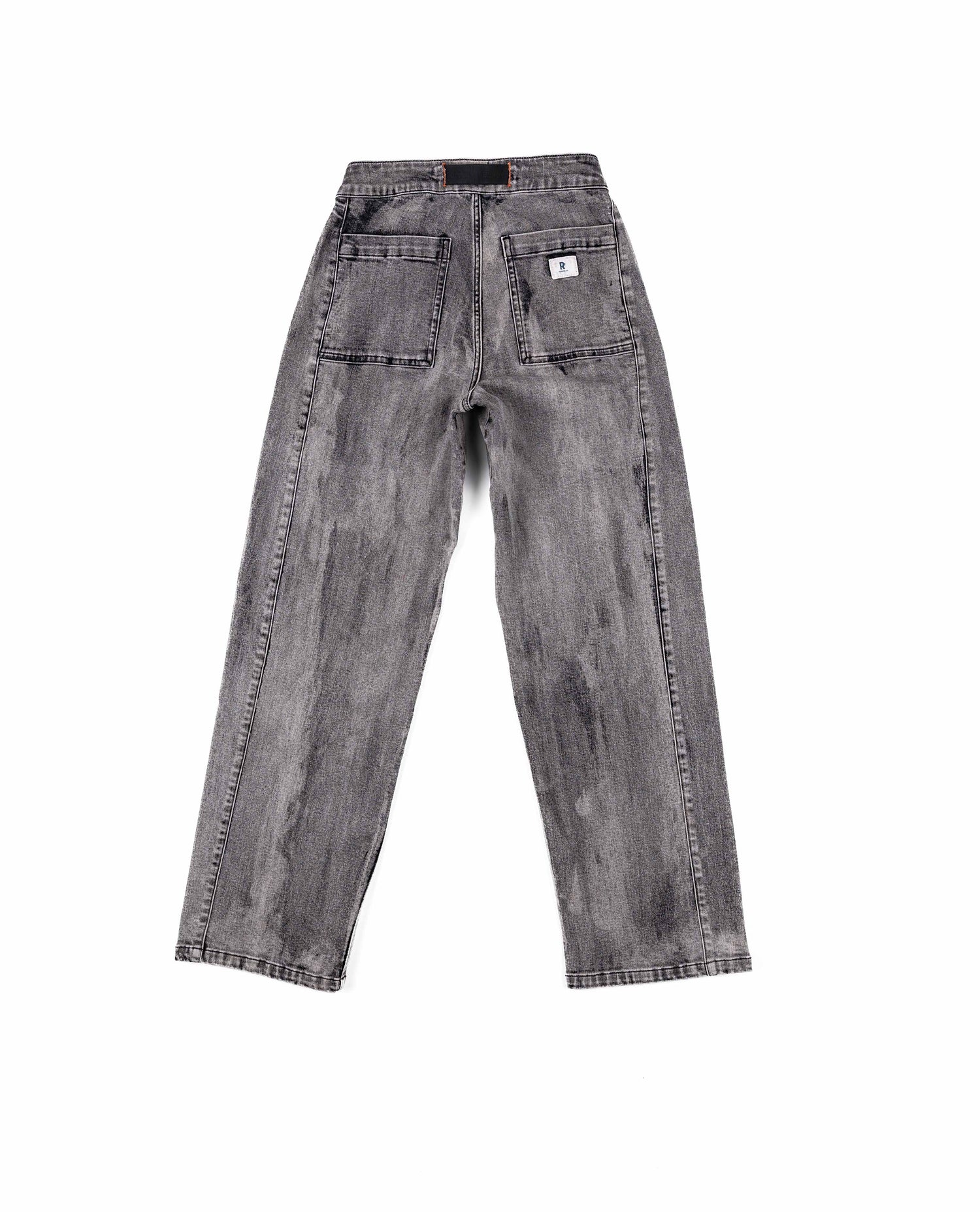 Gray jeans on a white background