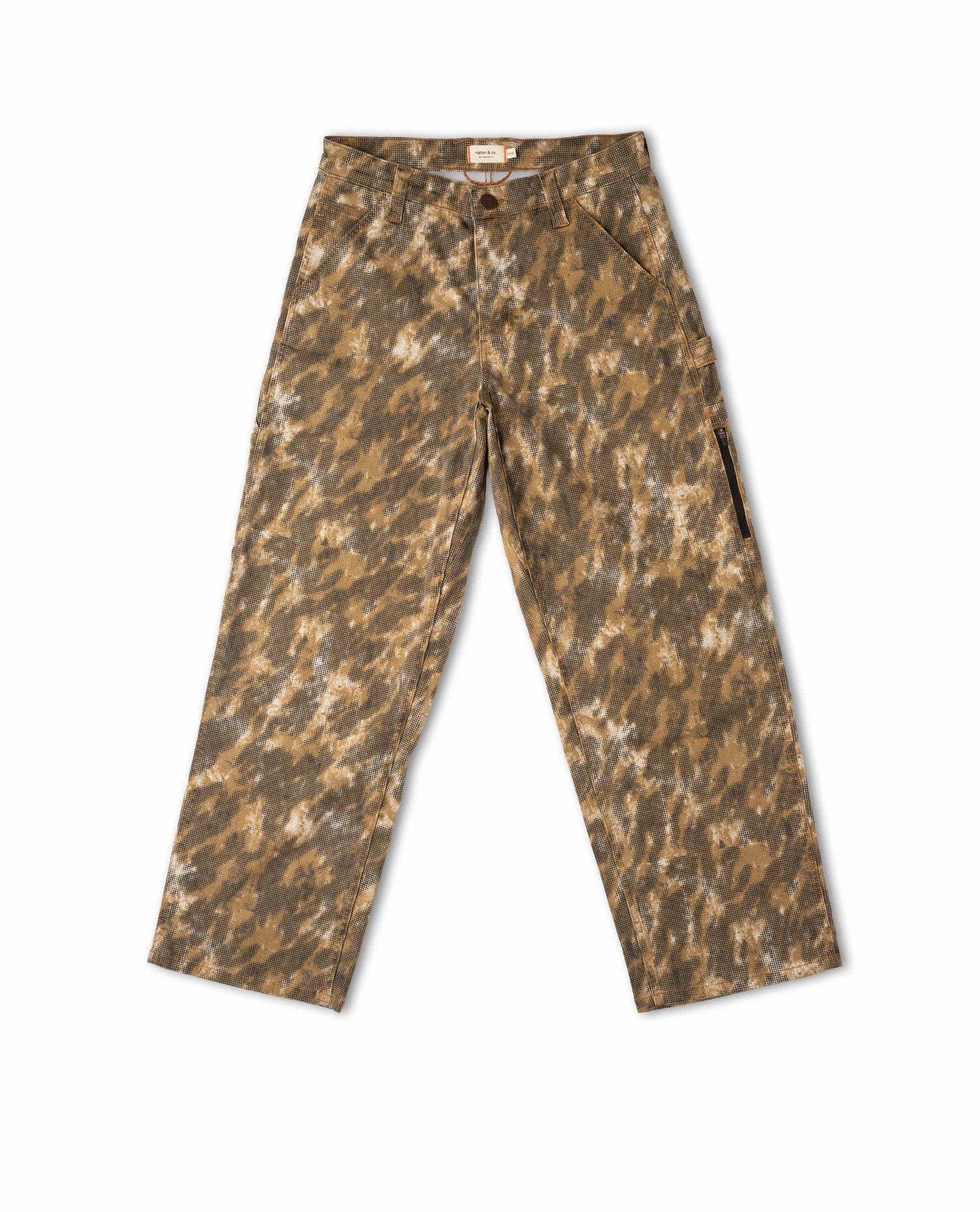 Camouflage pants on a white background