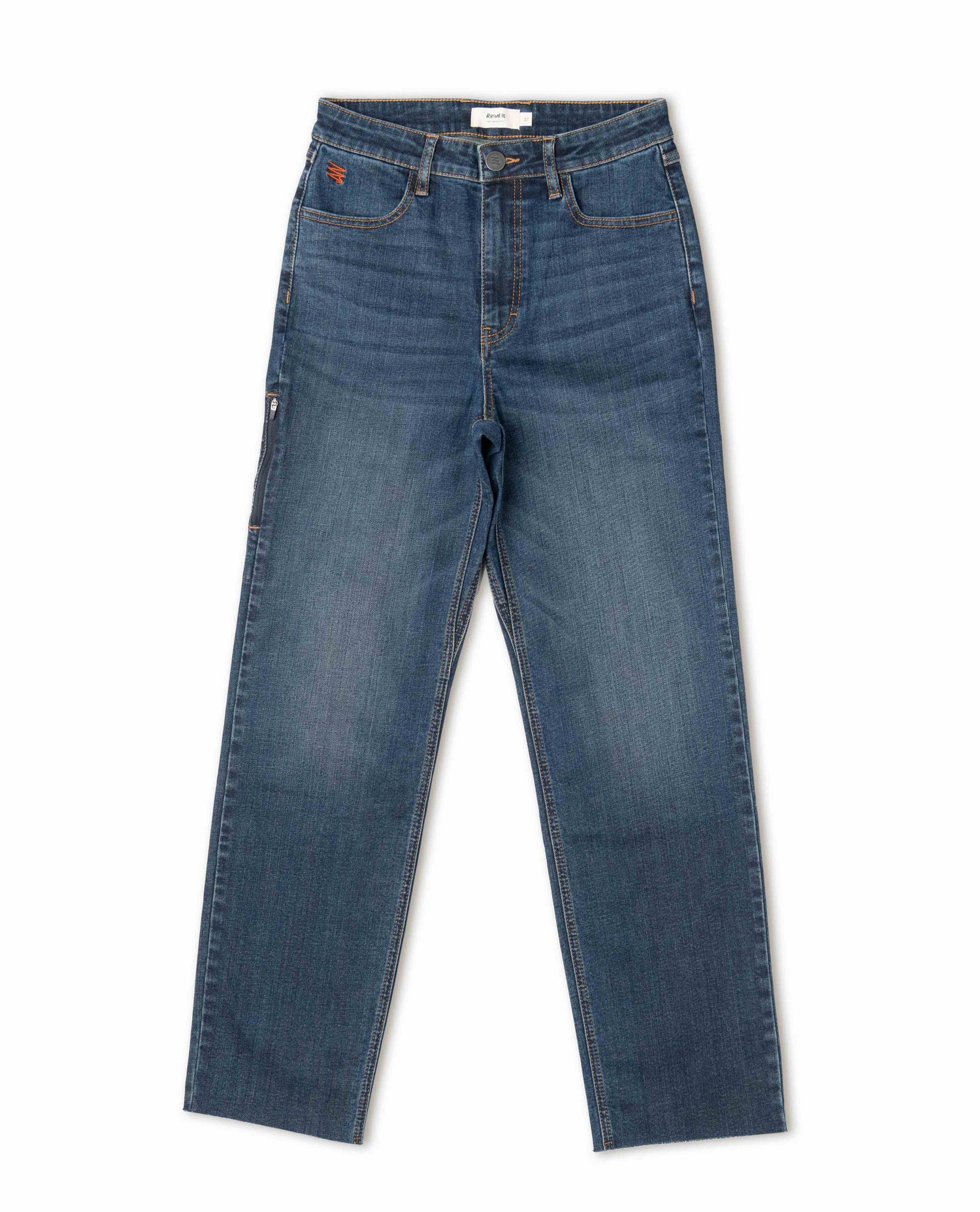 A front view of a pair of Ripton blue jeans.