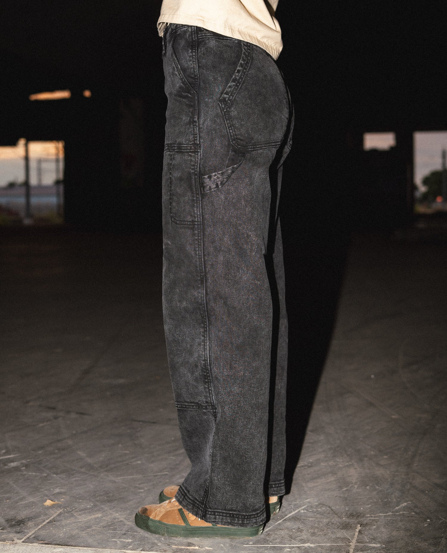 woman standing in Ripton dry sharpie pants.