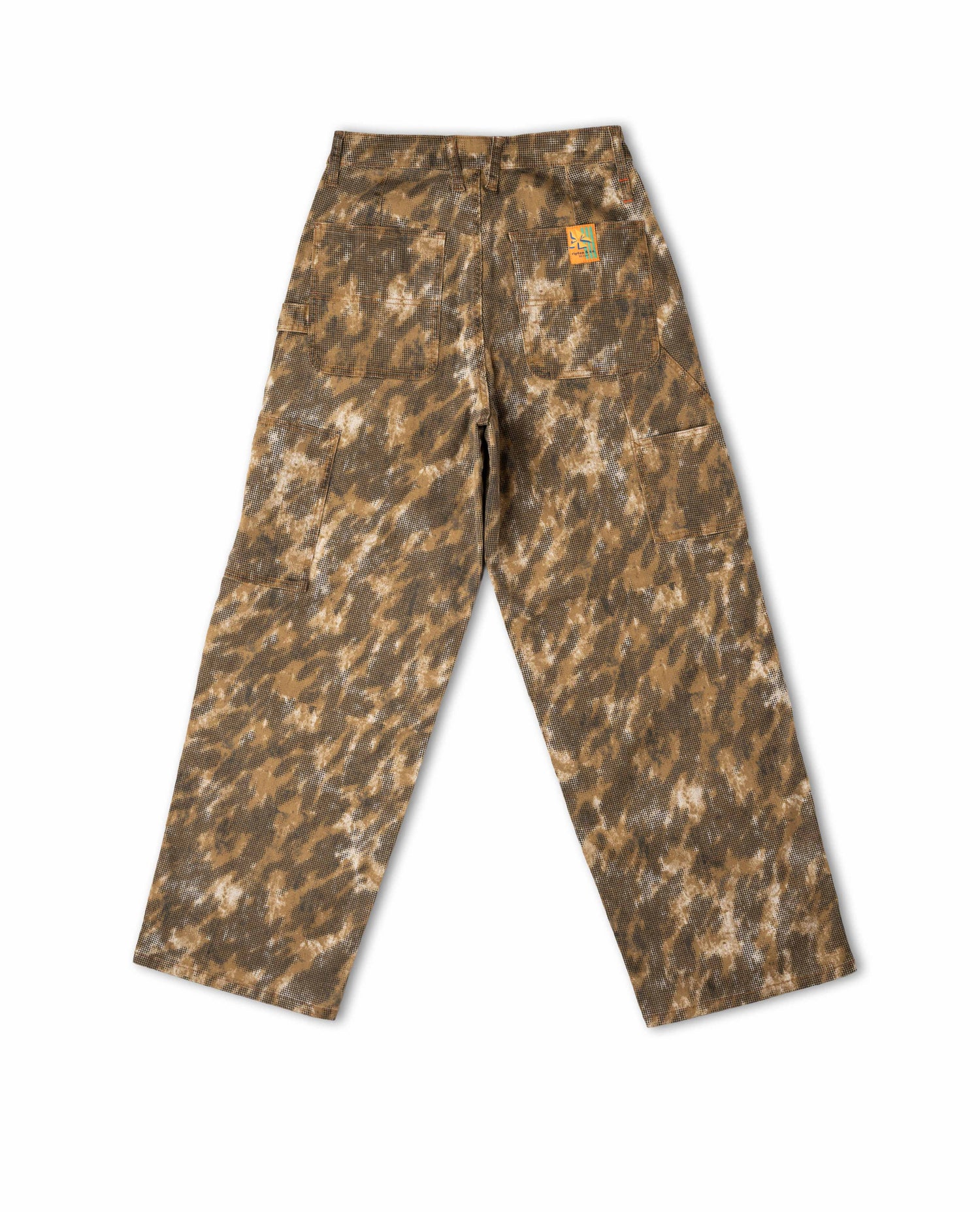 Camouflage pants on a white background