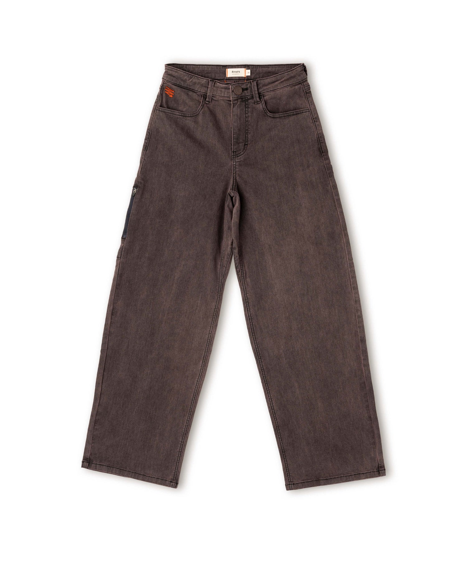 Brown jeans on a white background