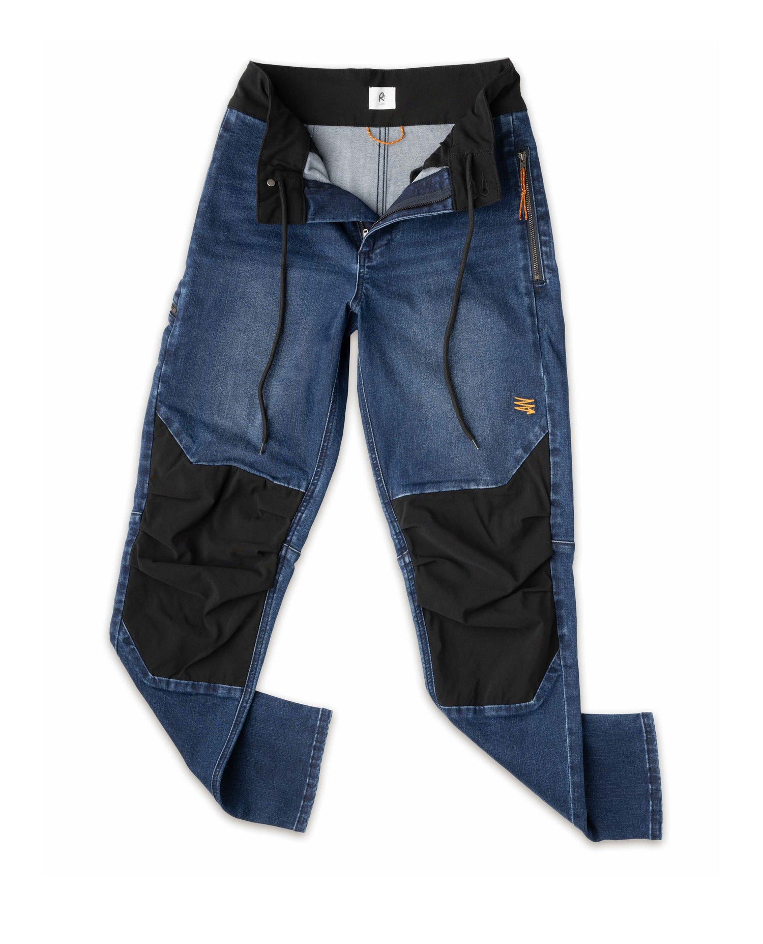 studio shot of Riptons womens denim bike pants