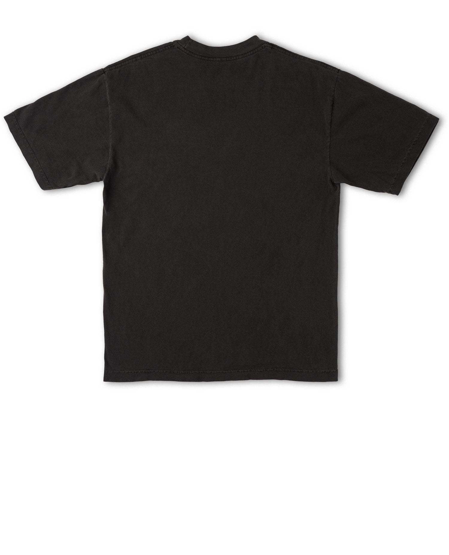 Black t-shirt on a white background