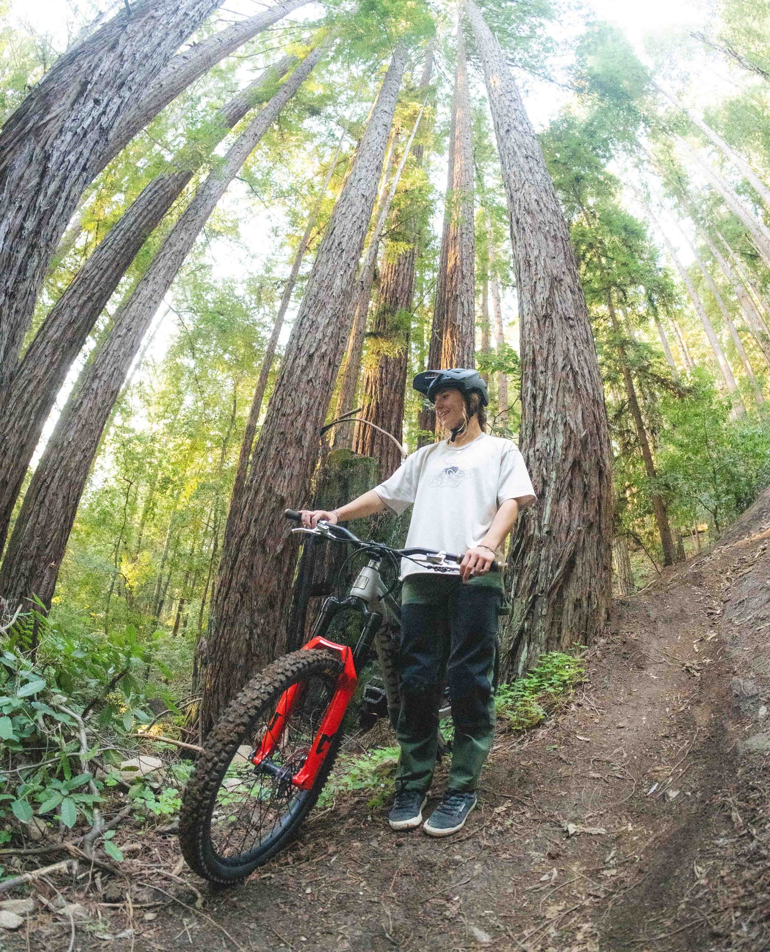 Janelle with her bike in Santa Cruz