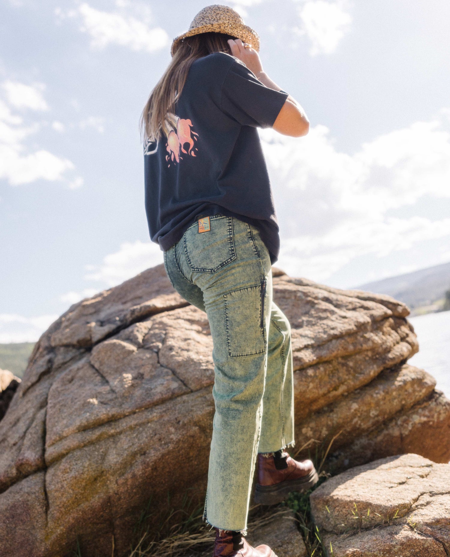 Woman in superlite jeans