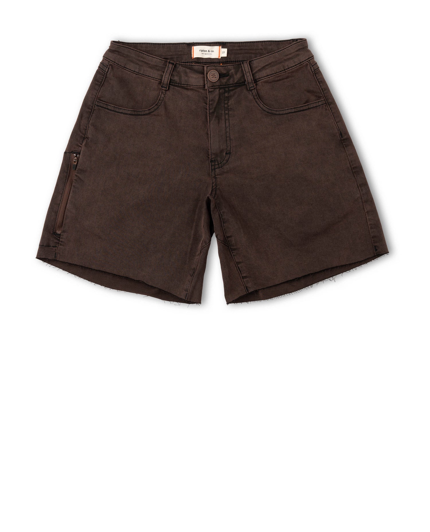 Brown shorts on a white background