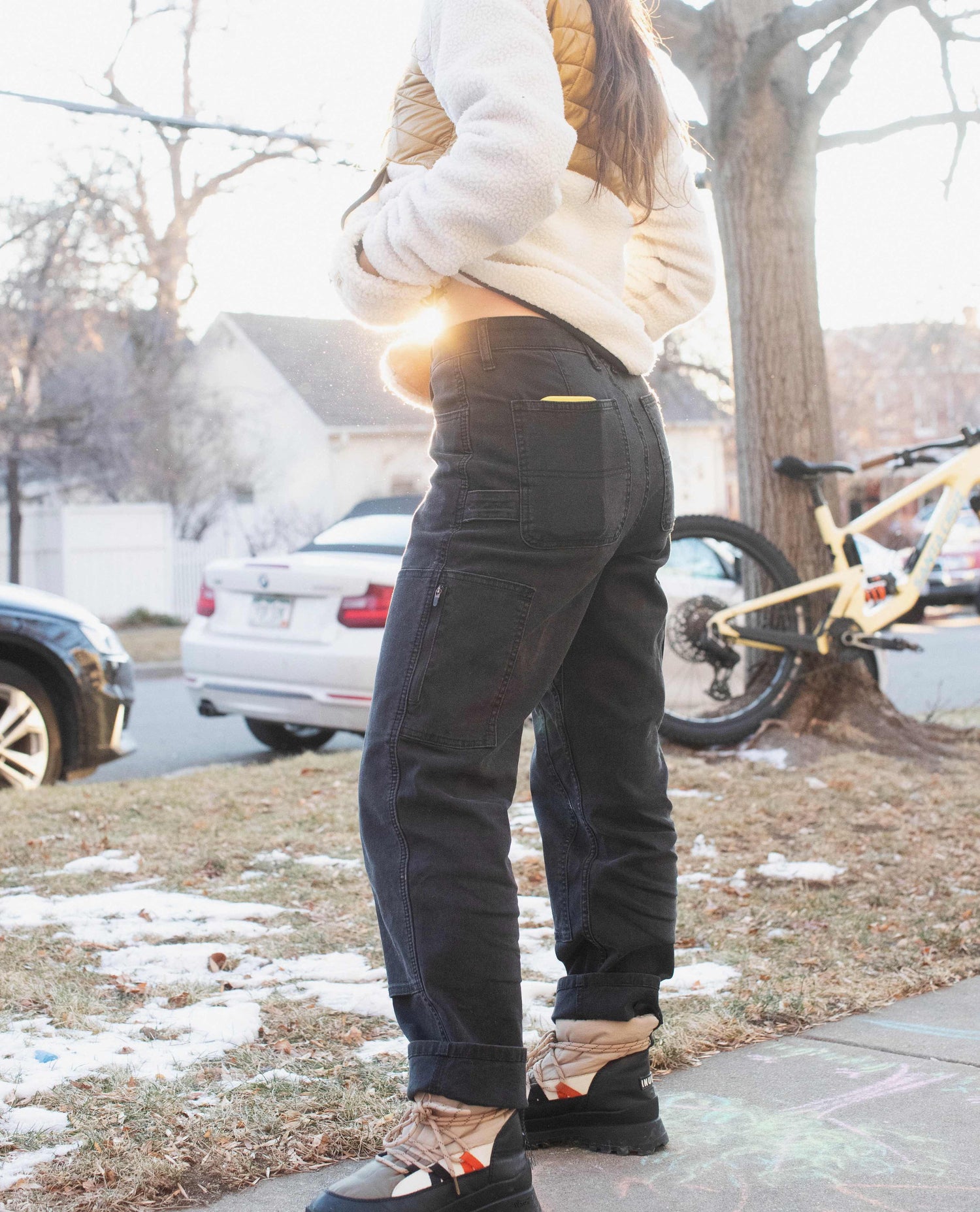 Danielle wearing Women's Superlite Utility Jeans