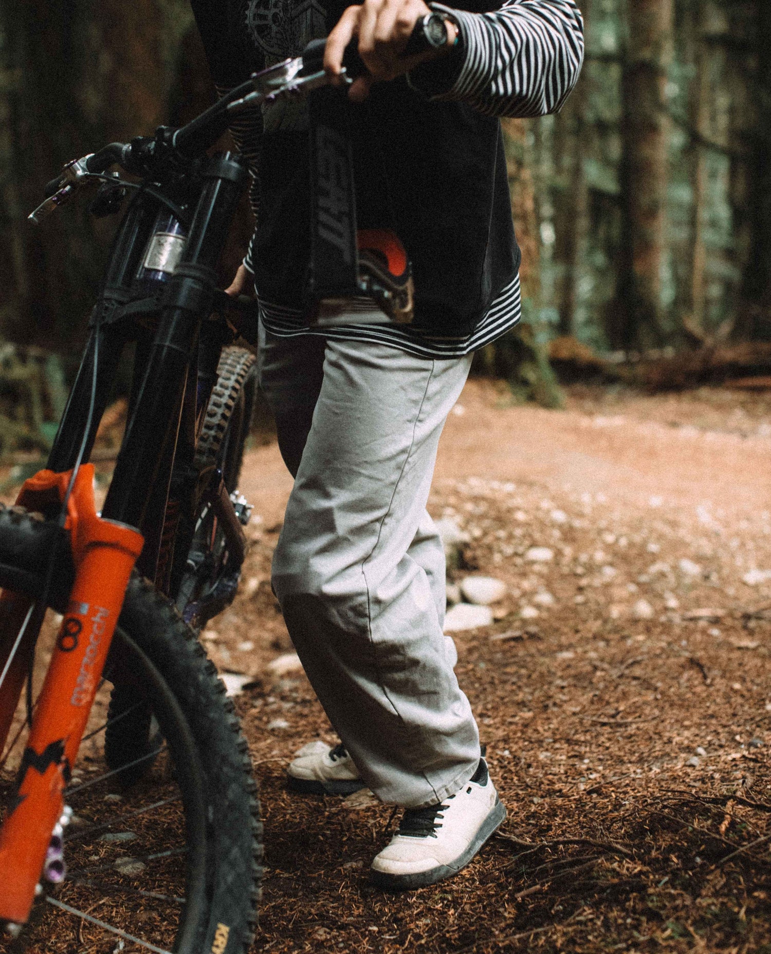 Janelle wearing Ash jeans in Squamish 