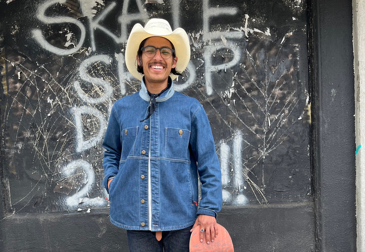 Man in denim jacket