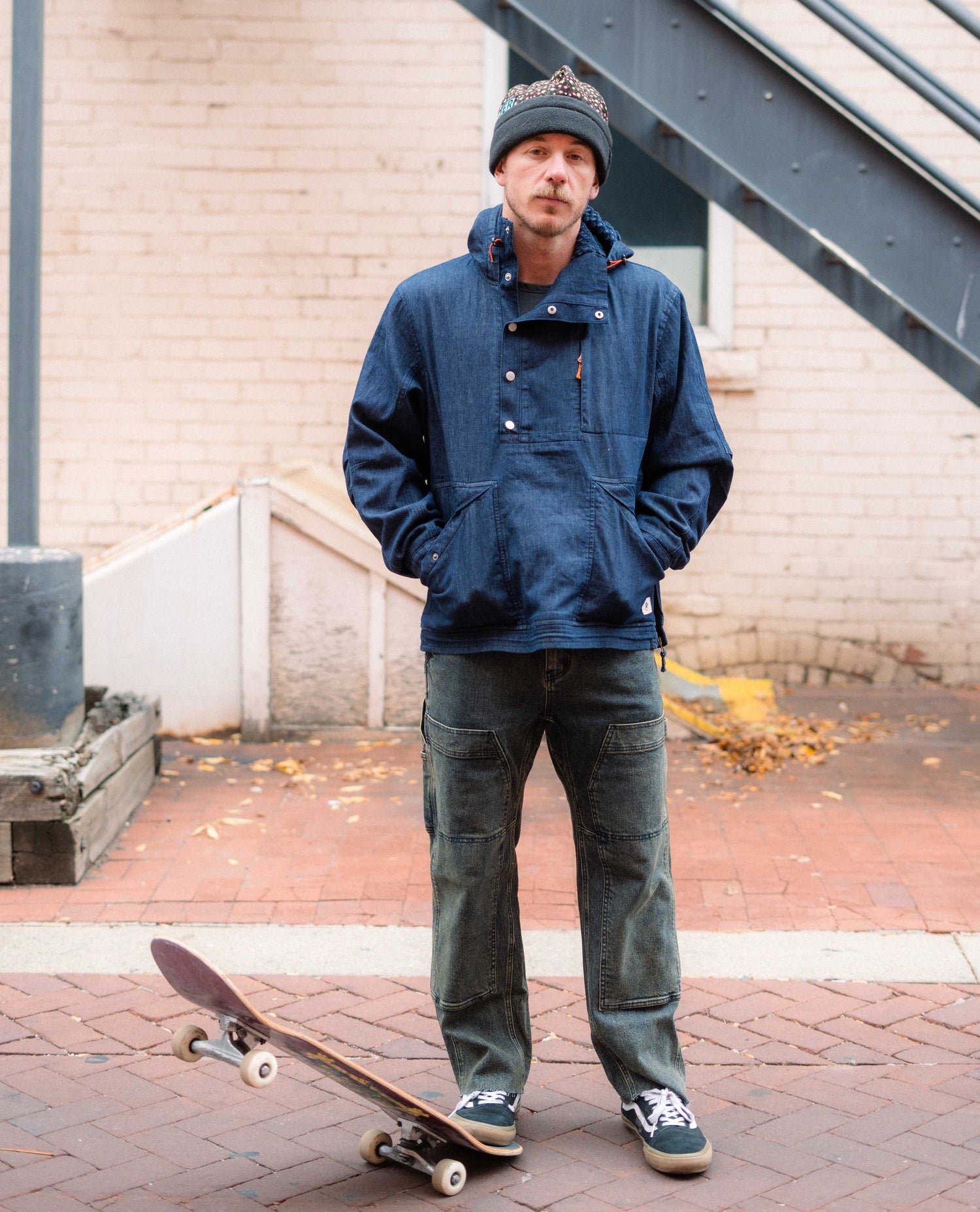 Kody modeling the annoraak with his skateboard