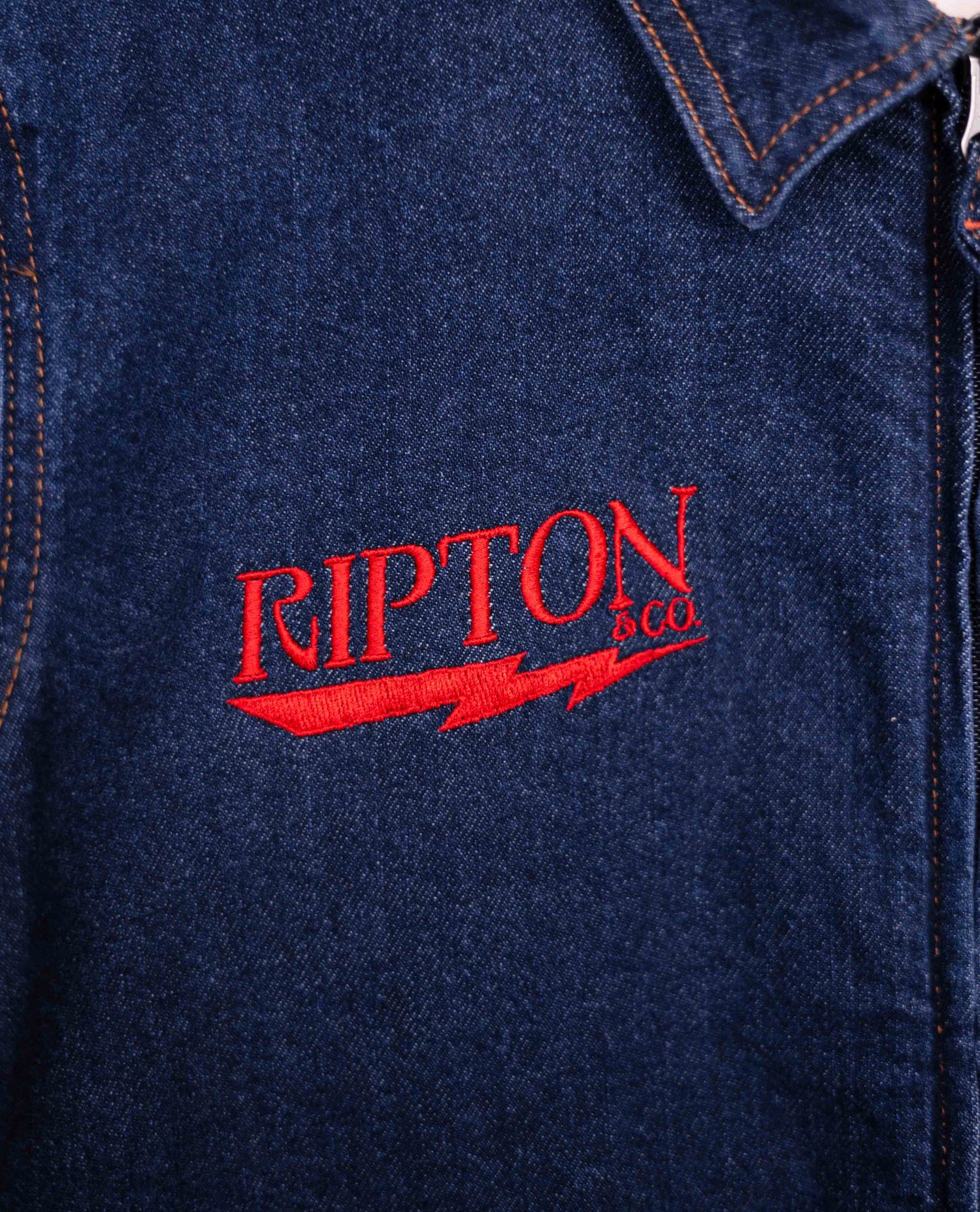 Denim jacket with Ripton logo embroidery details