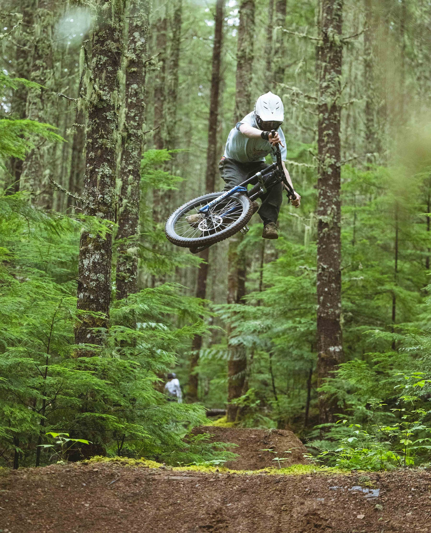 Mountain biker wearing Sport Utility Jeans