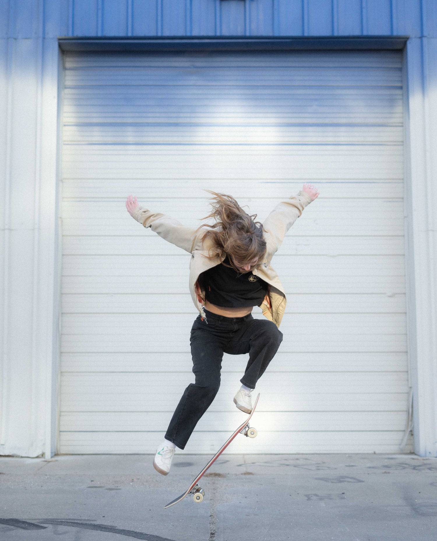 Dev doing an ollie