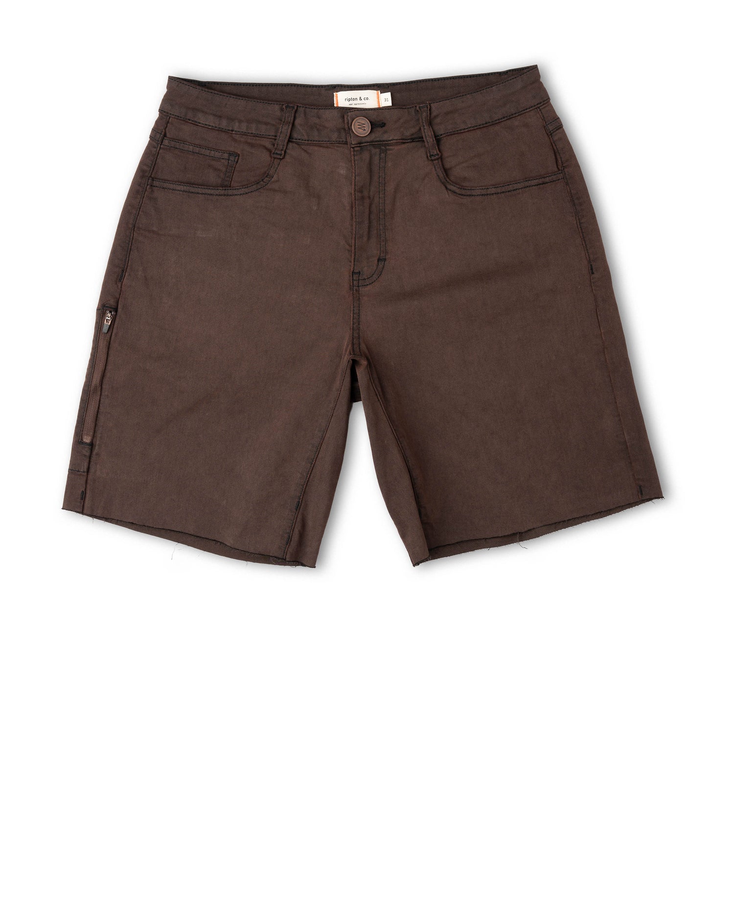 Brown shorts on a white background