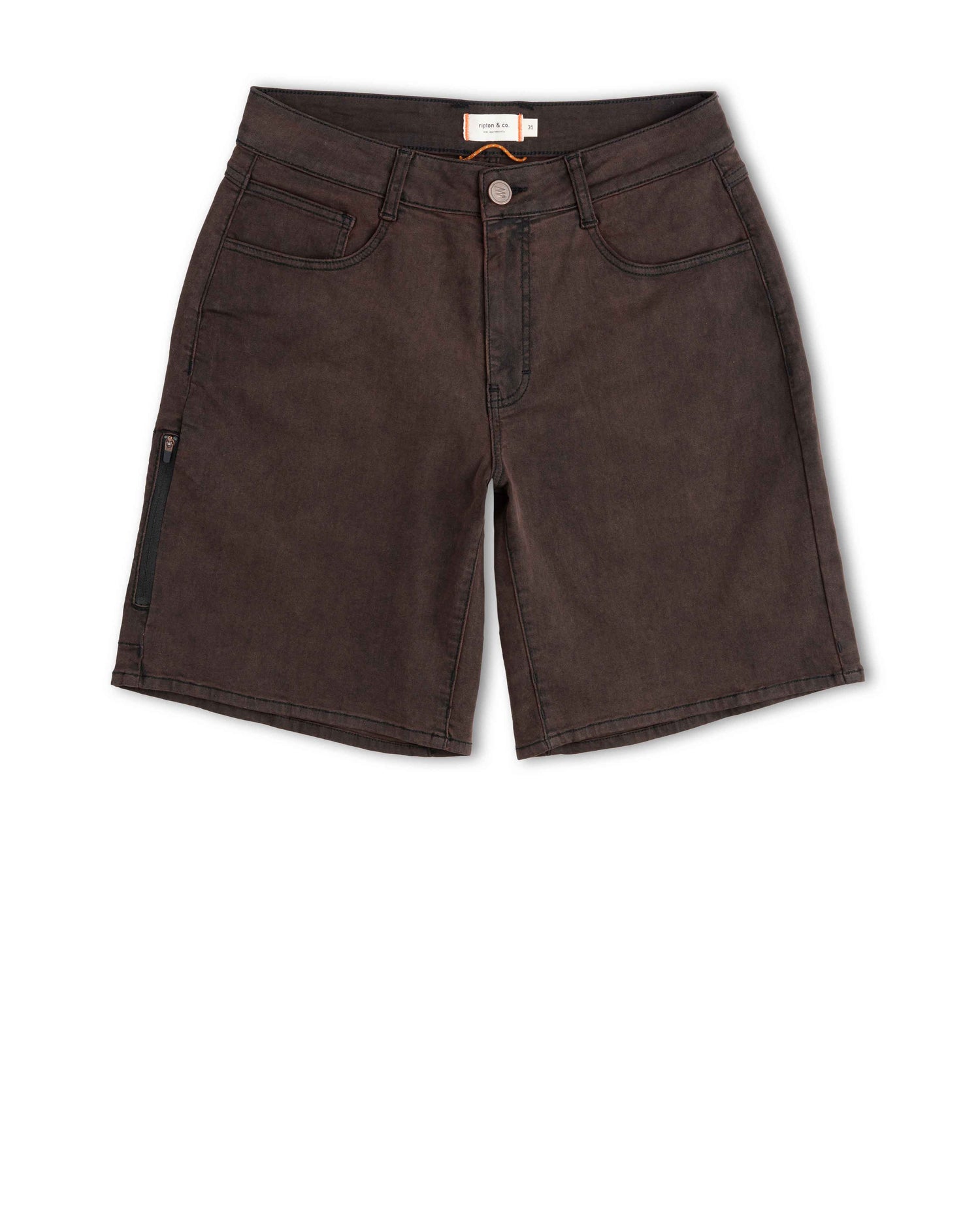 Brown shorts on a white background