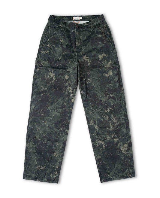 Front of leaf camouflage pants on white background