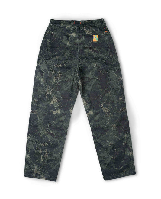 Back of leaf camouflage pants on white background