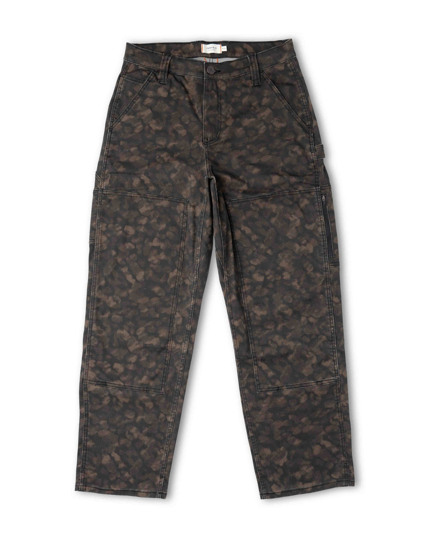 Camouflage pants on a white background