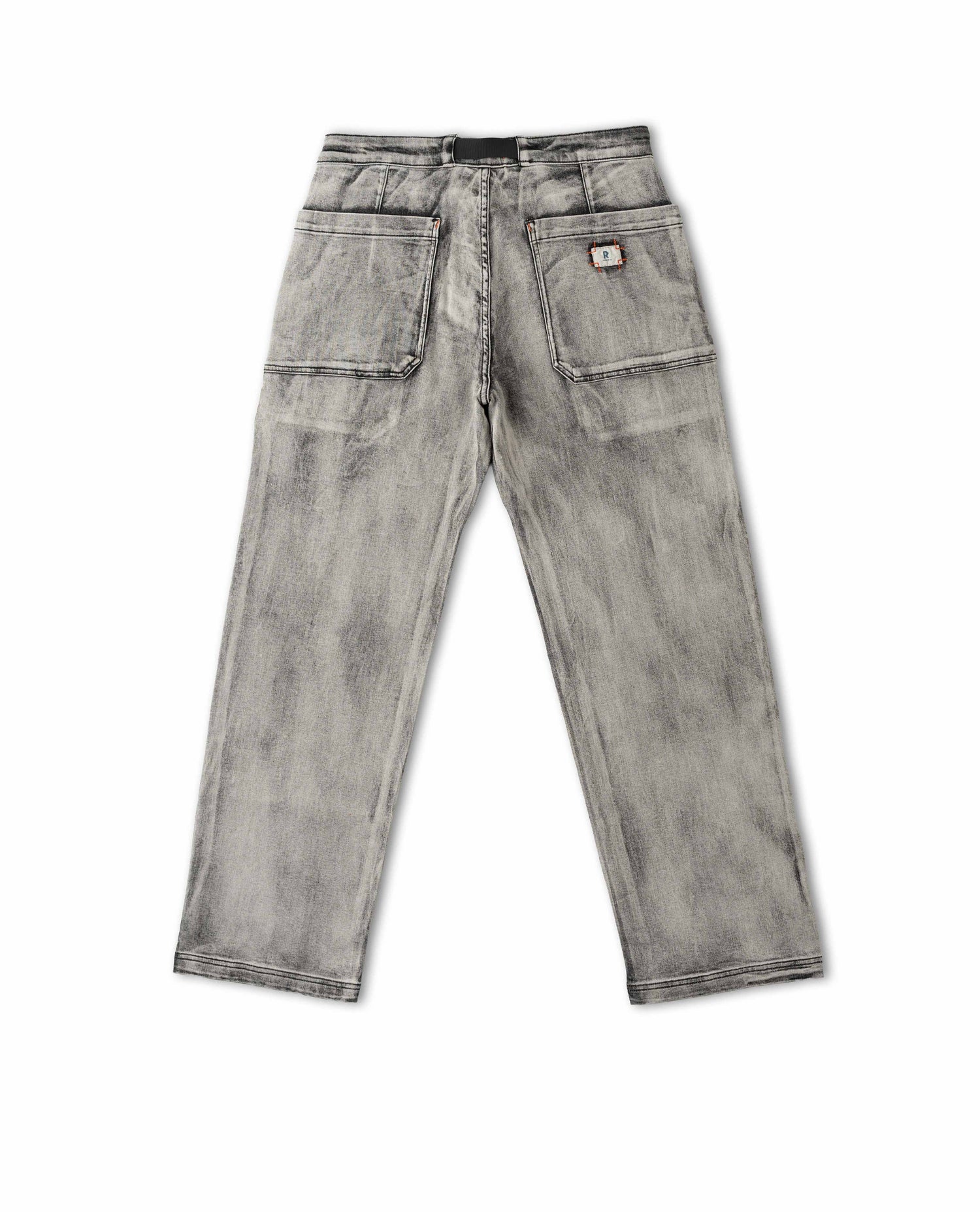Gray jeans on a white background