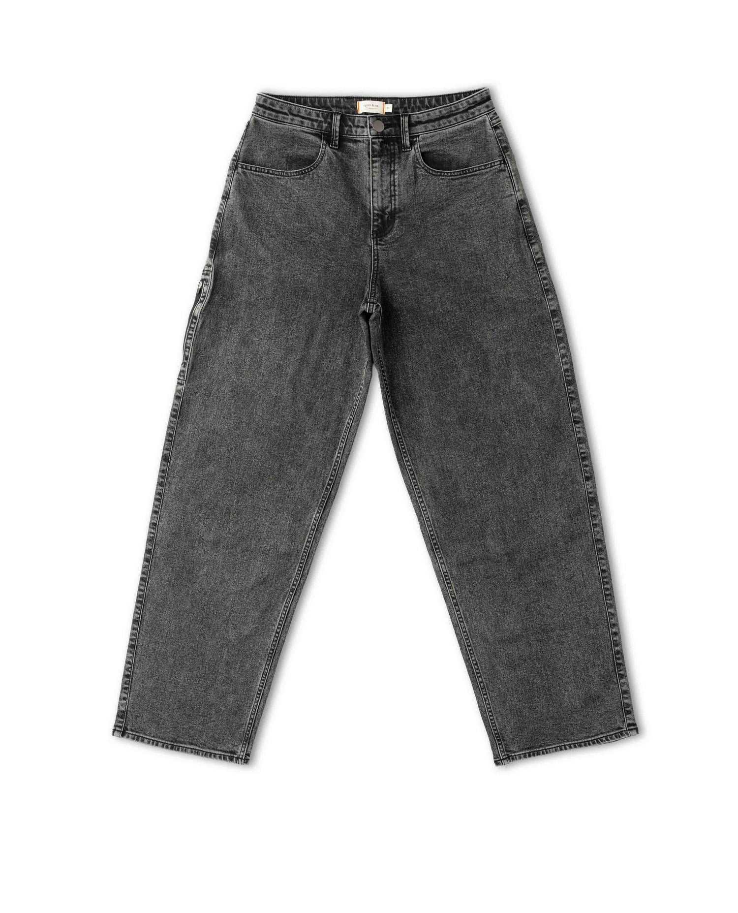 Black jeans on a white background