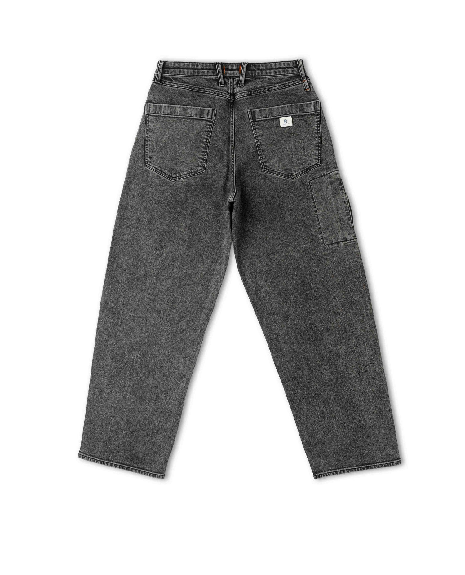 Gray jeans on a white background