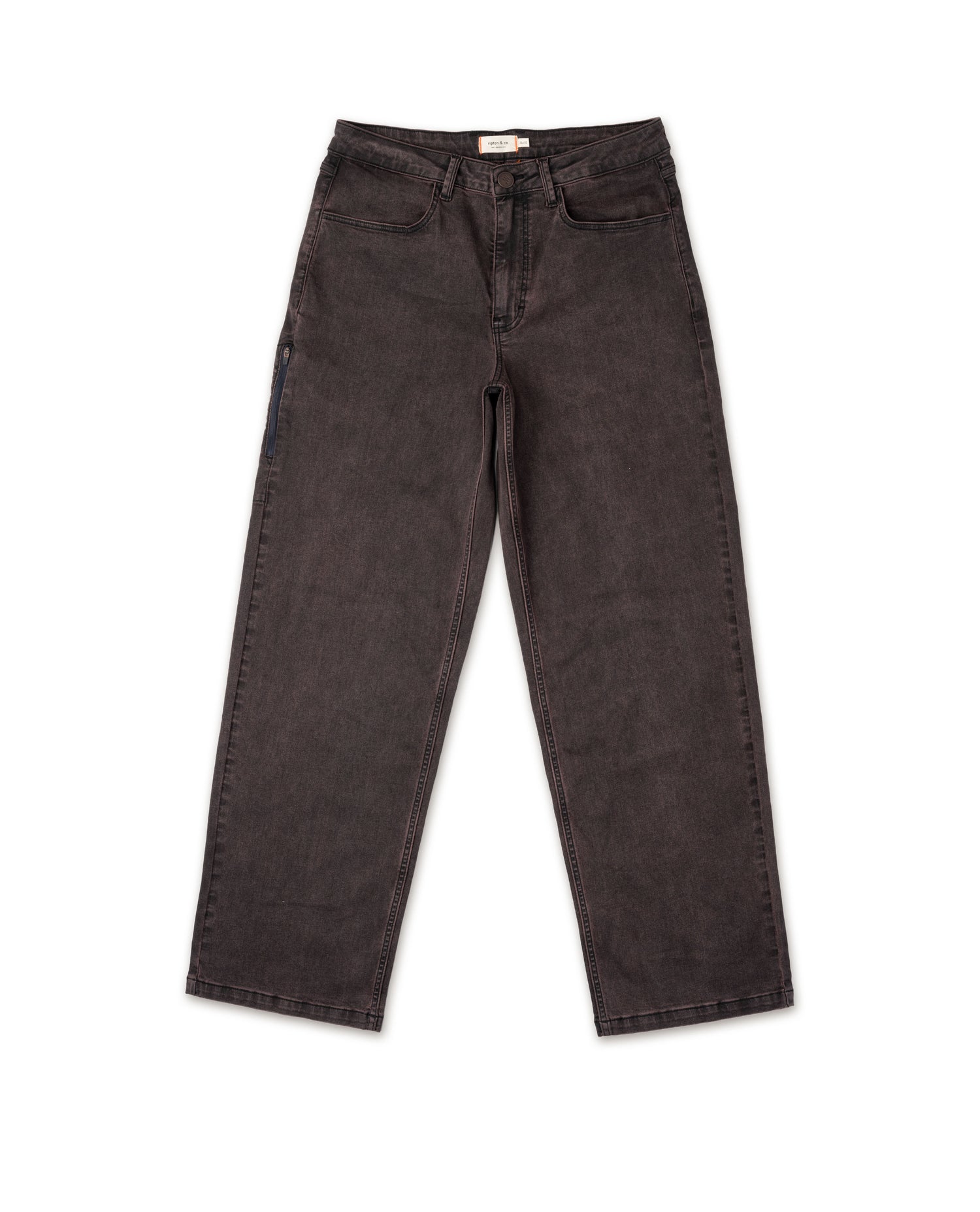Dark gray jeans on a white background