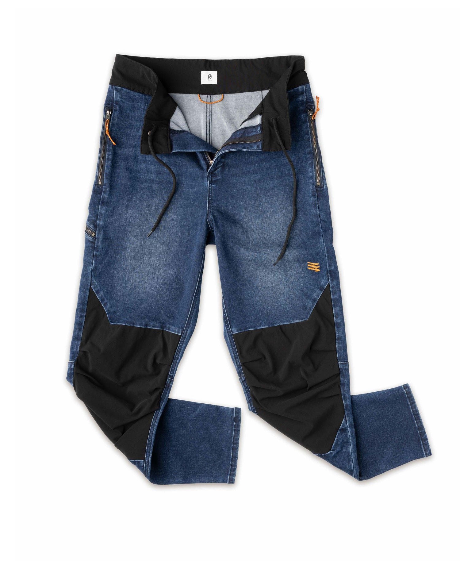 front studio shot of Ripton denim bike pants