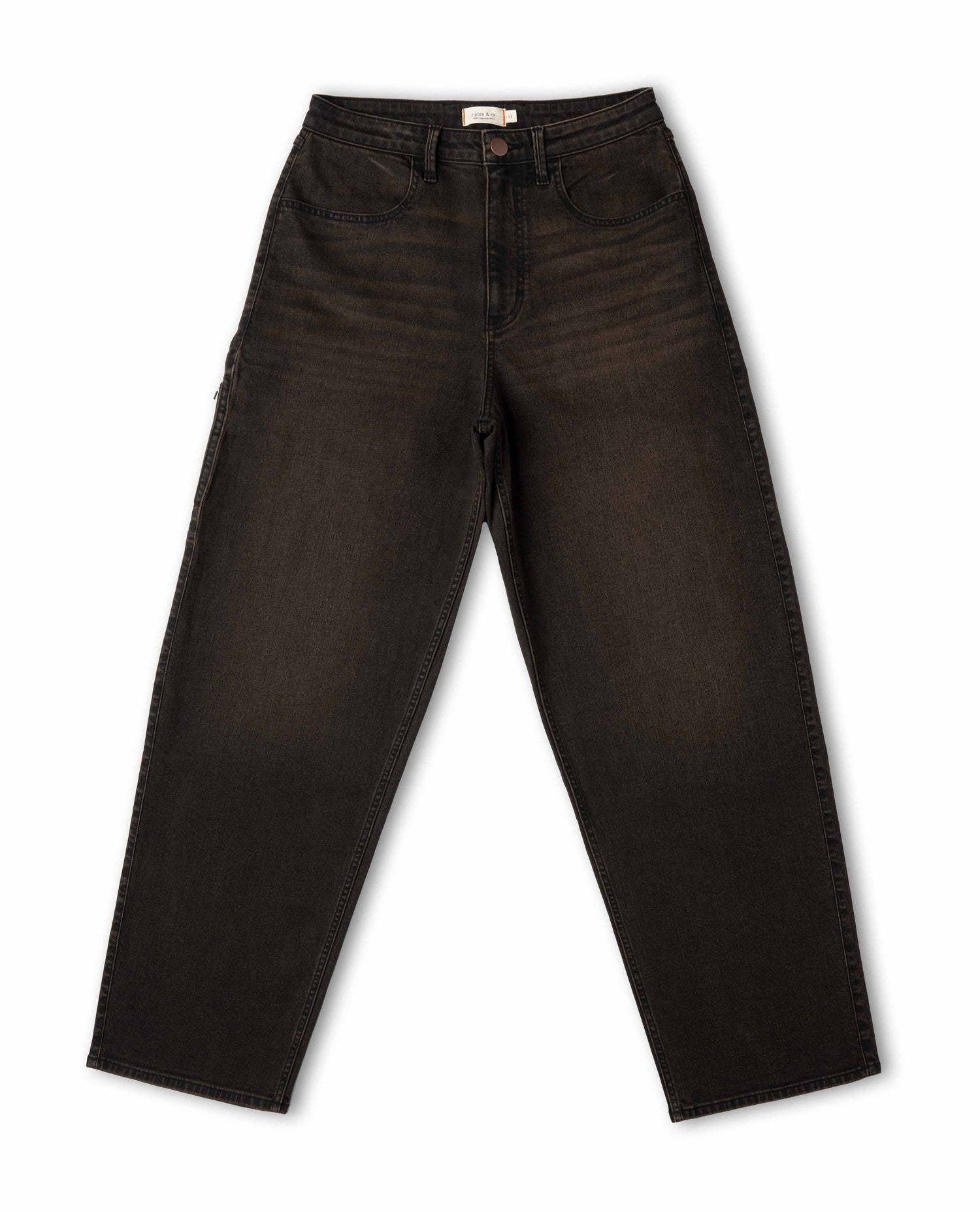 Brown jeans on a white background