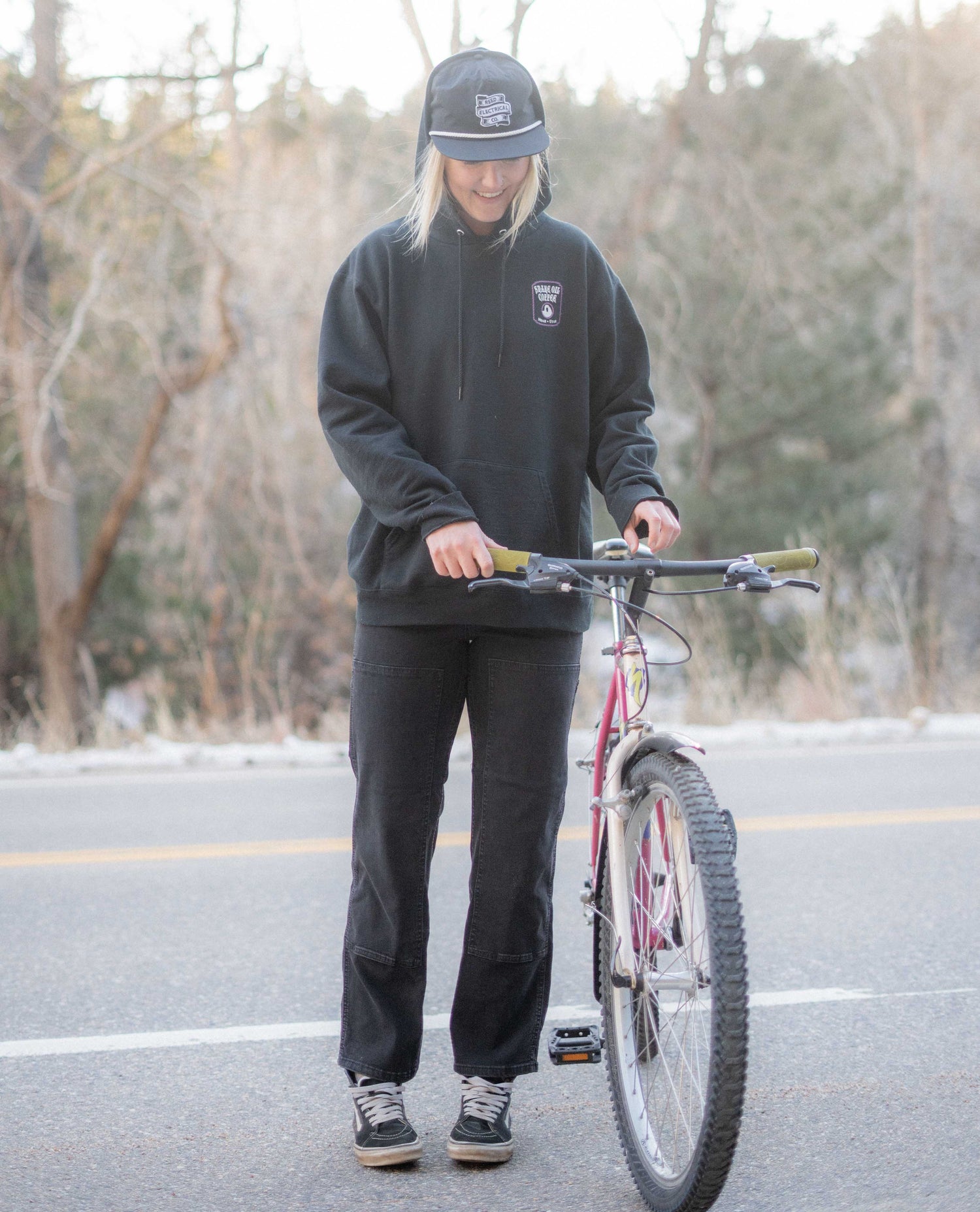 Mo with a vintage bike