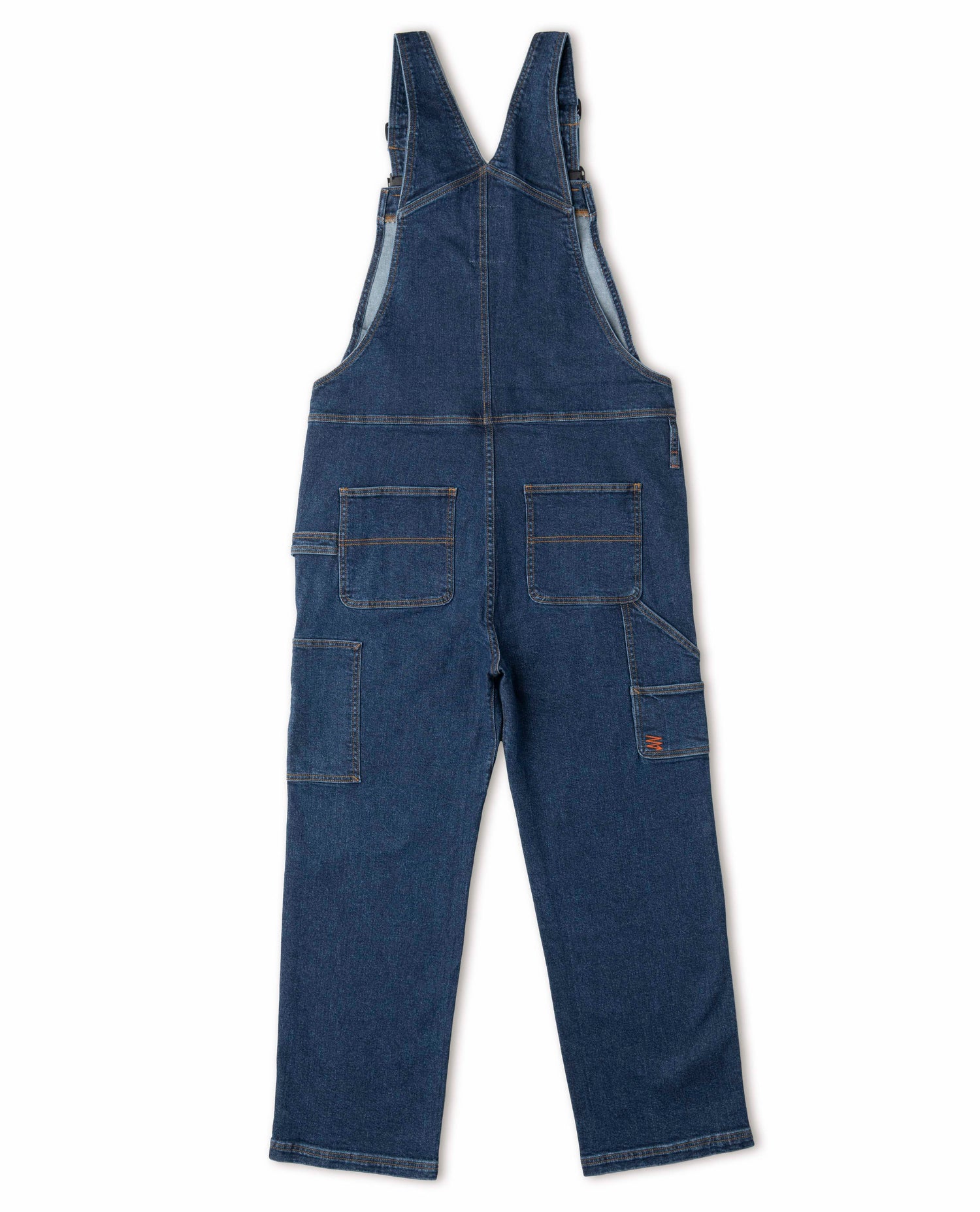 Starving Jartist Overalls in studio Blue Collar wash back shot