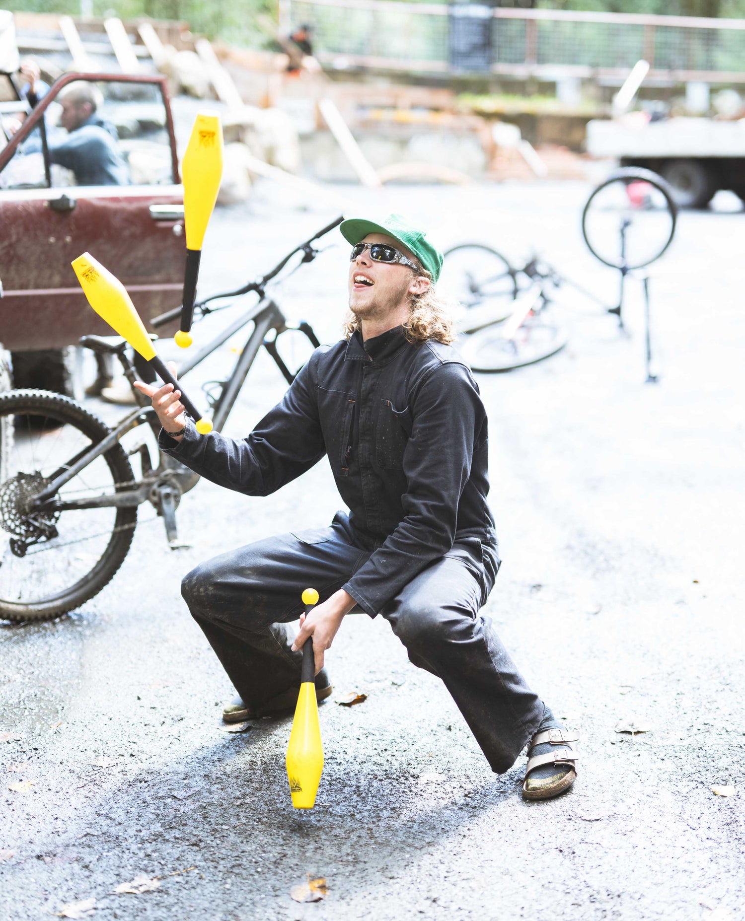 Juggler in a Denim Coverall