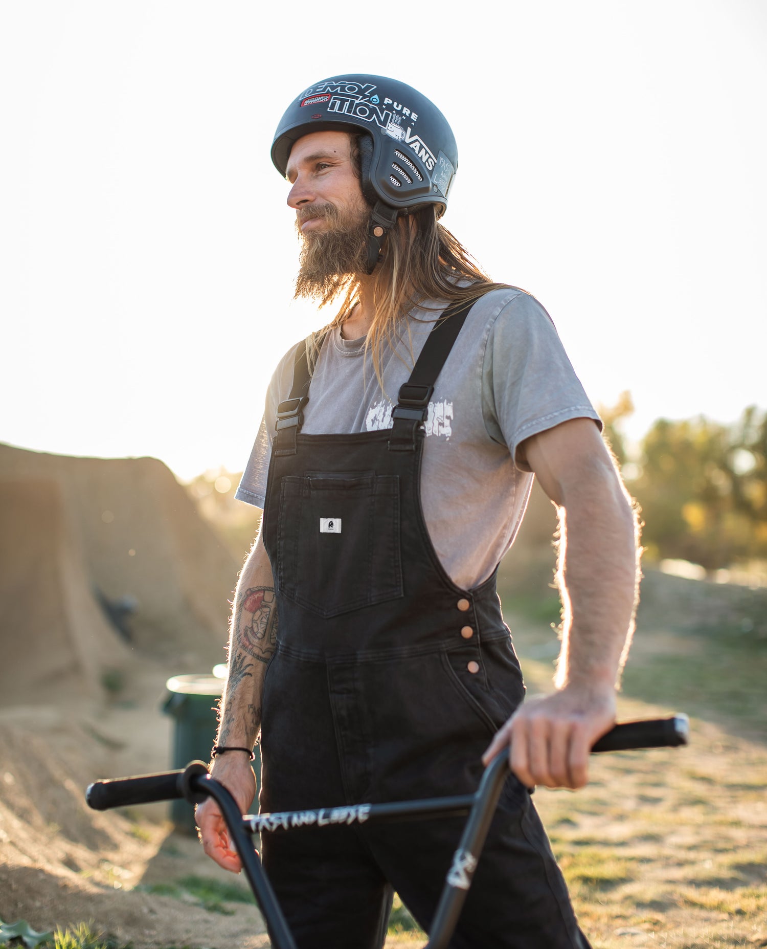 Men's Diesel Overalls at the dirt jumps