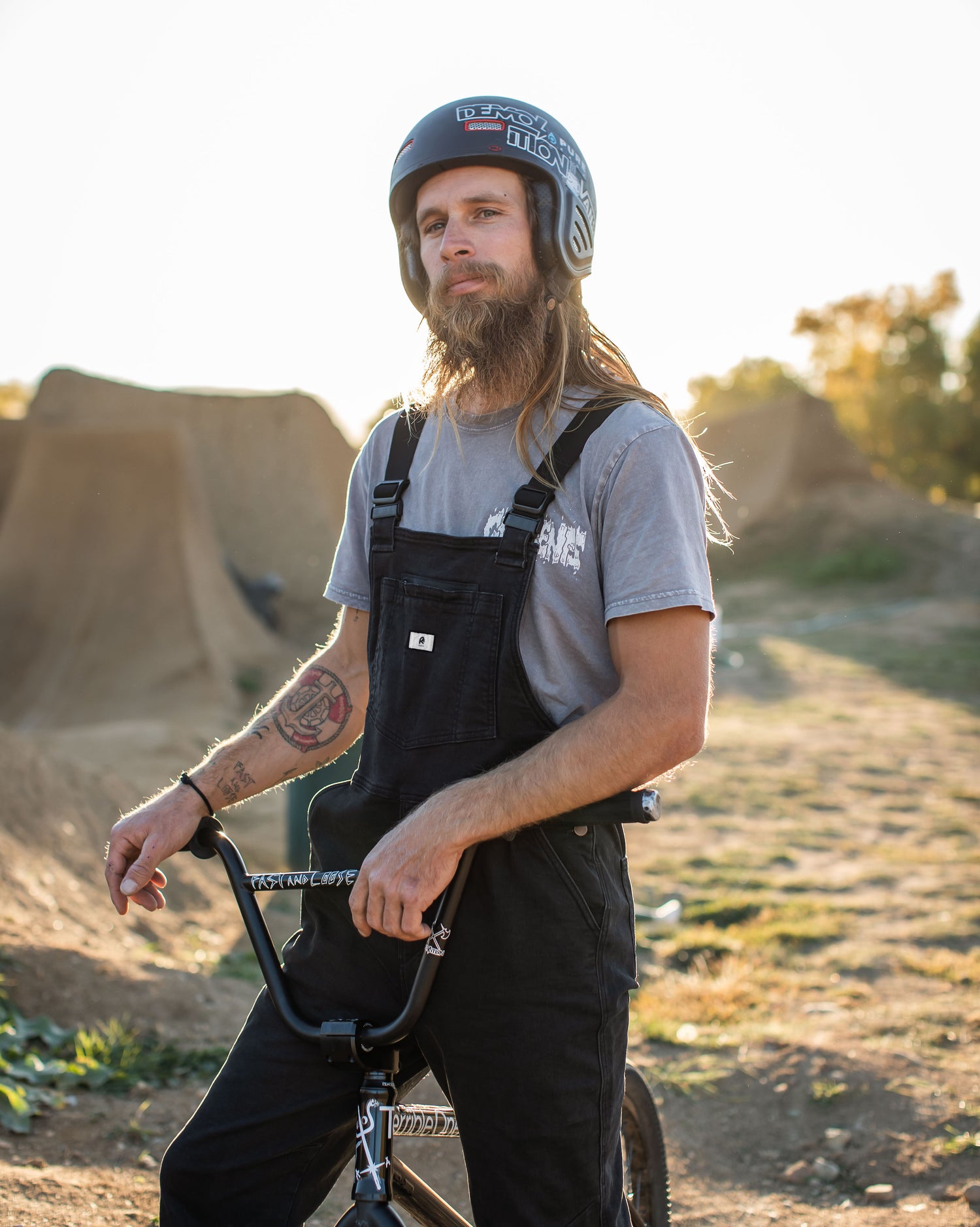 Men's Diesel Overalls with a beard