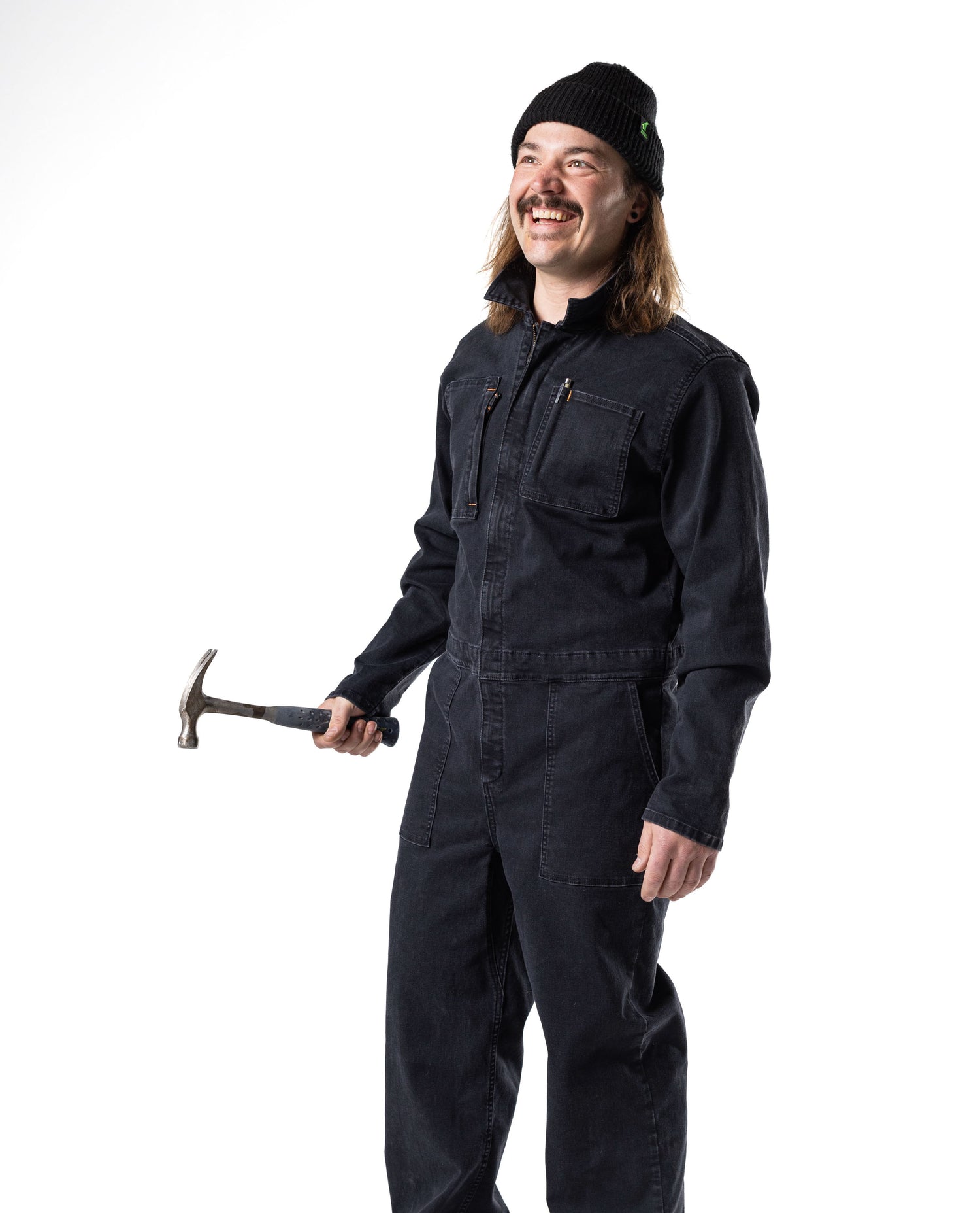 Man wearing Ripton coveralls.