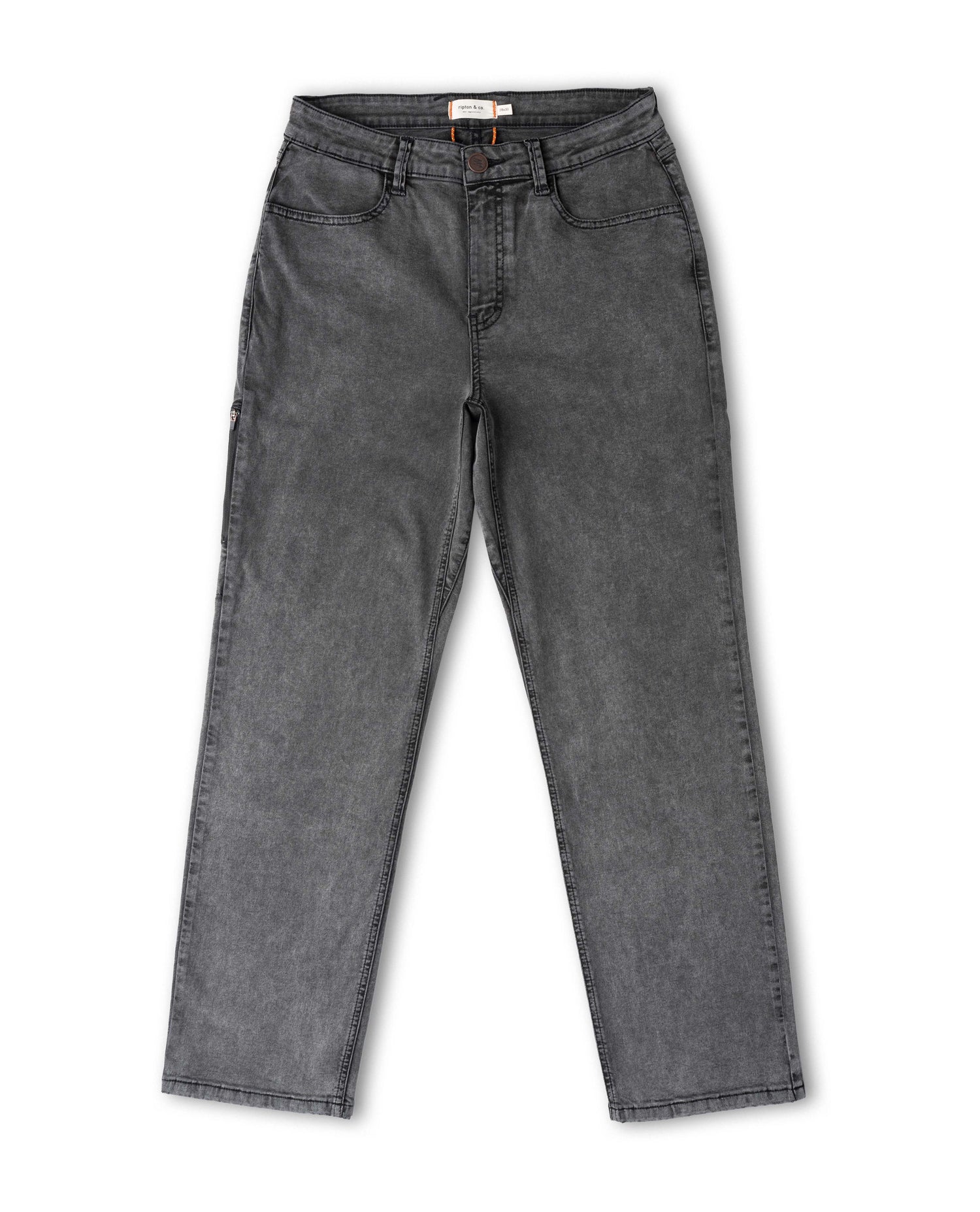 Gray jeans on a white background