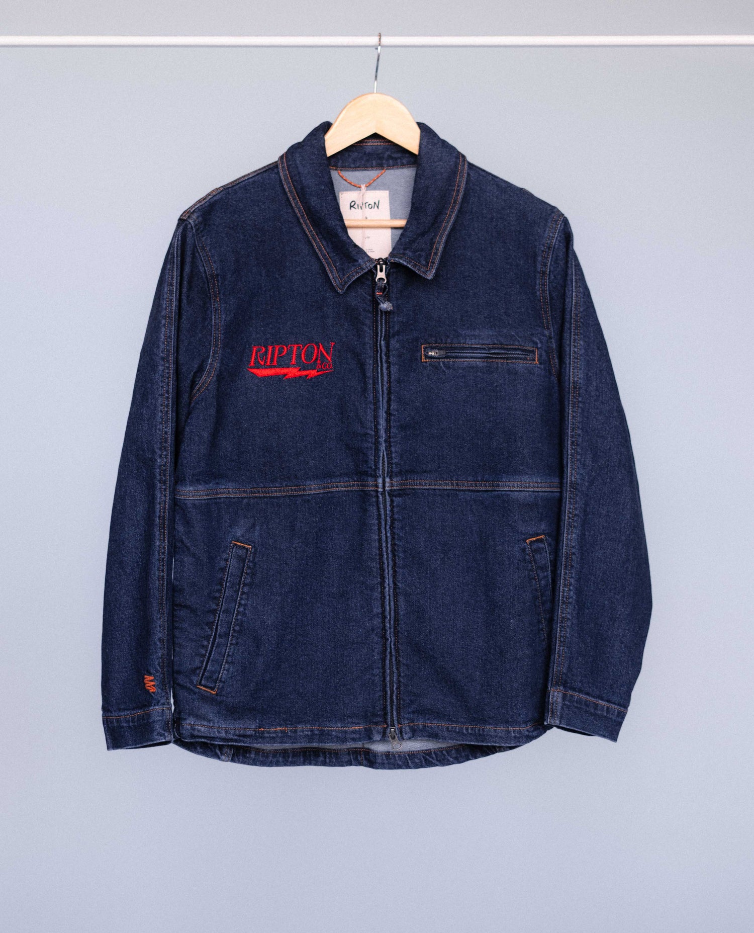 Denim jacket with Ripton logo embroidery