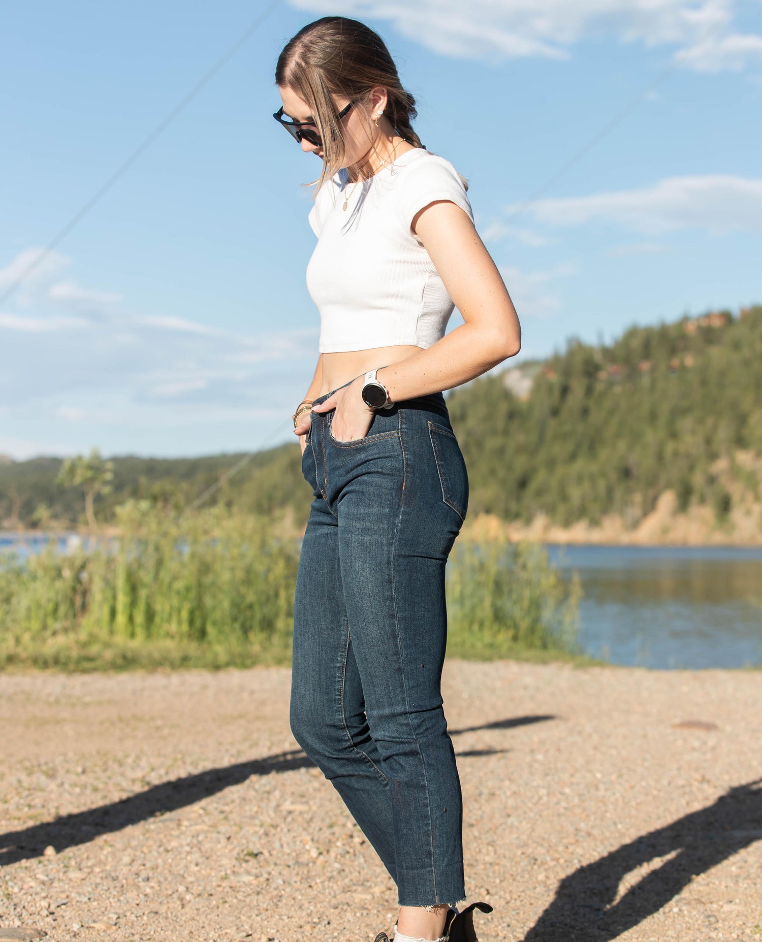 Woman in jeans 