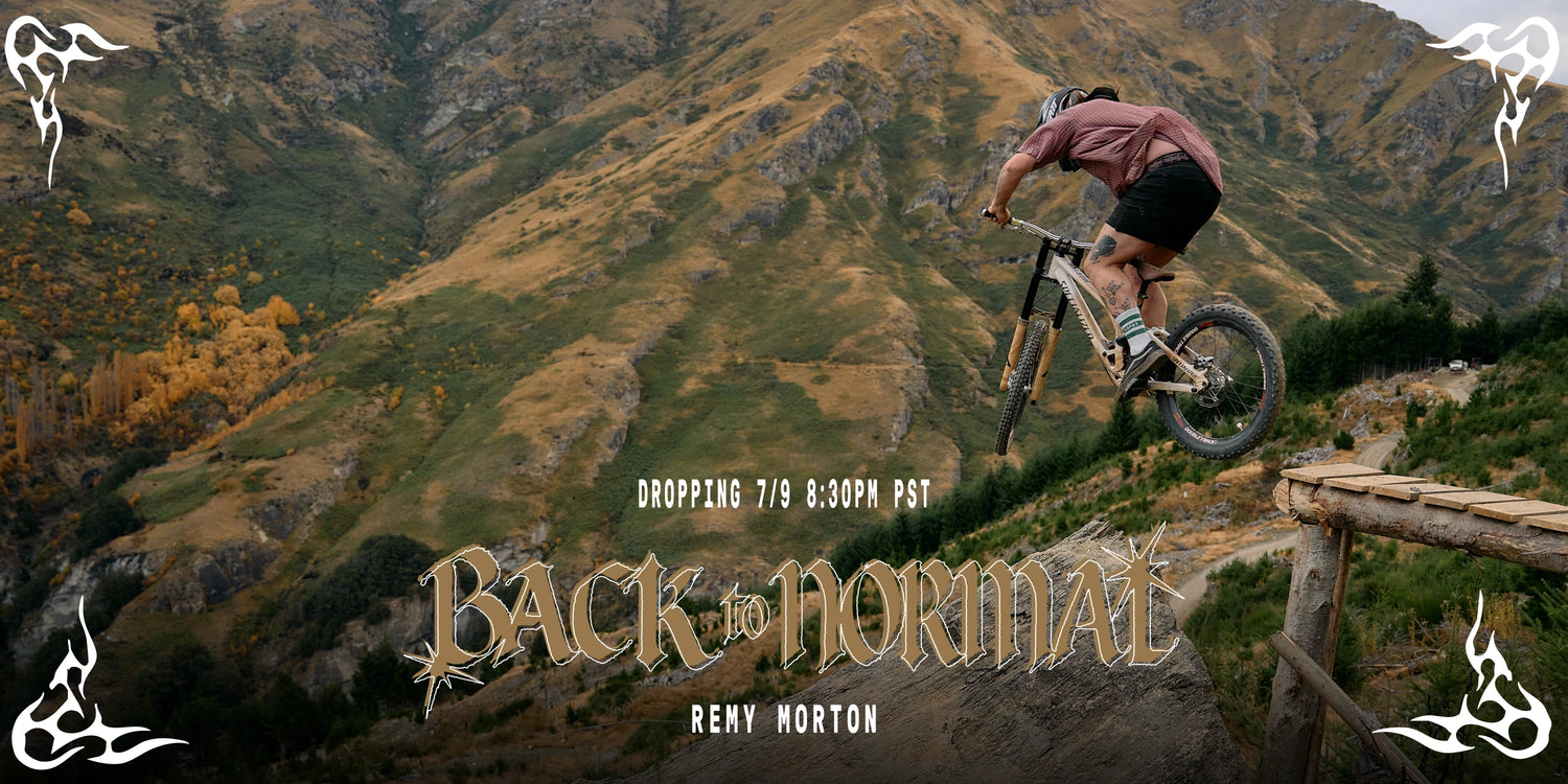 Back to Normal graphic with mountain bike rider