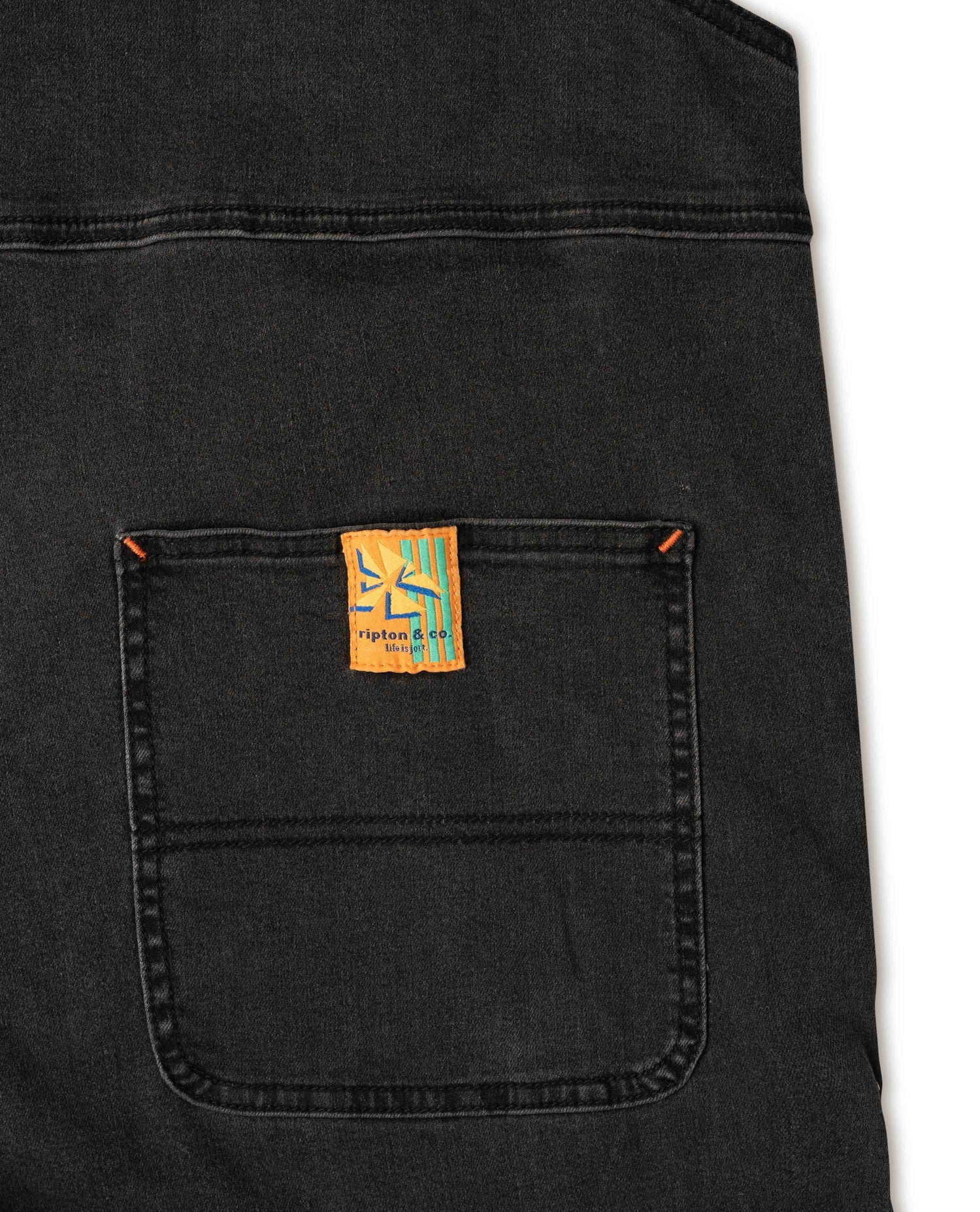 Back pocket Superlite overalls in studio detail